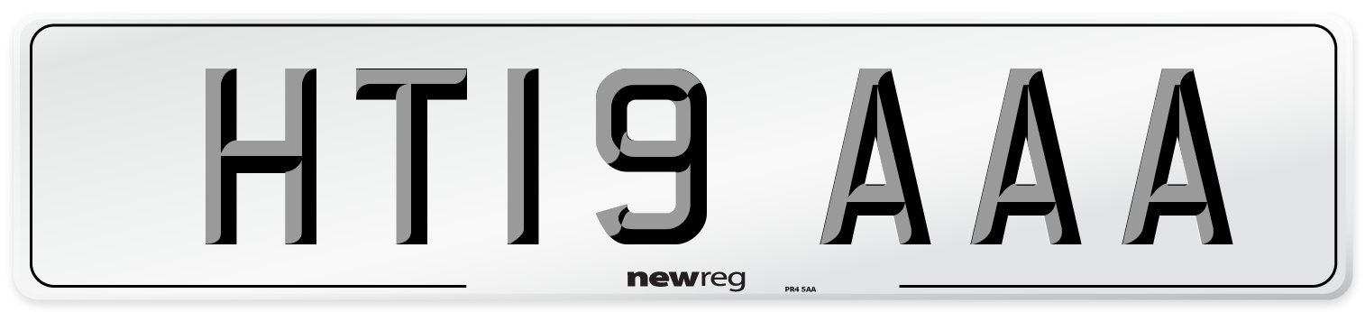 HT19 AAA Number Plate from New Reg